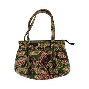 Vera Bradley Little Betsy Quilted Tote in Easley Green Floral Pattern